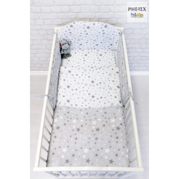 Nagy Csillagok,szürke,  3-piece Baby Bedding Set (118/F-Sz)