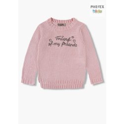   Losan rózsaszín kislány pulóver, hímzett felirattal (926-5001AA) 