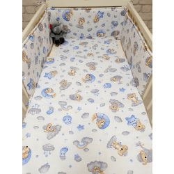 Apró virág kék 3-piece Baby Bedding Set (682/K)