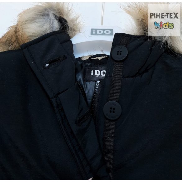 iDO fiú fekete téli kabát (K995/00-0658)