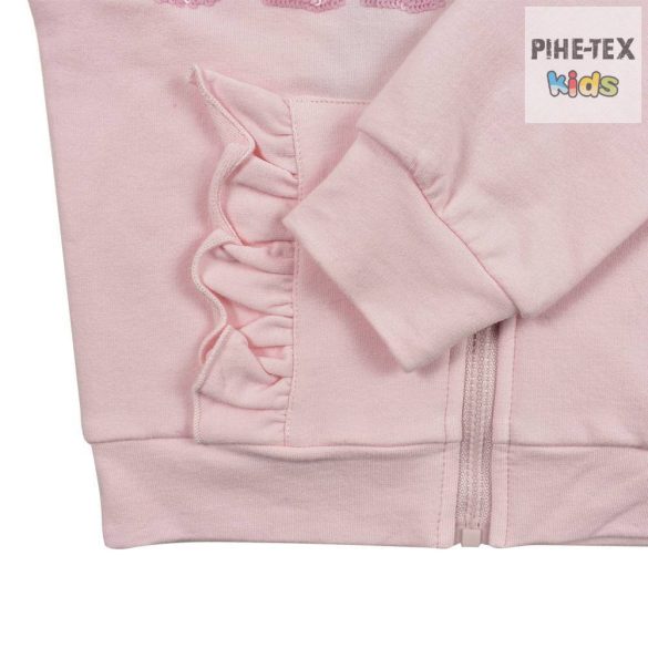 iDO lány, rózsaszín, kapucnis pulóver, flitteres mintával (K680/00-2715)