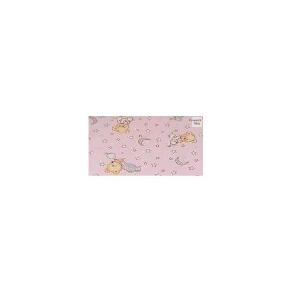 Buborékos maci, rózsa- 2 részes babaágynemű szett (561/R)