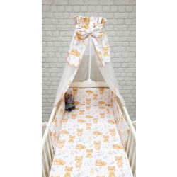 Apró virág bézs 4-piece Baby Bedding Set  (682/B)
