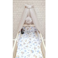 Apró virág kék 4-piece Baby Bedding Set  (682/K)