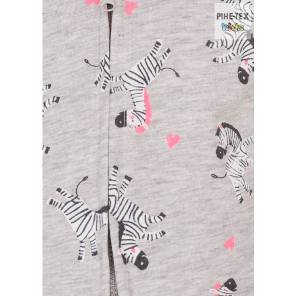 Losan szürke, lány pulóver, nyomott zebra mintával (016-6000AL)