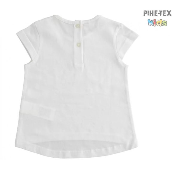 iDO lány, fehér, rövid ujjú póló, nyomott mintával (J760/00-0113)