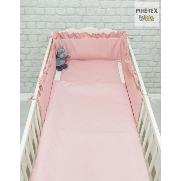 Pasztell rózsaszín fodros 3-piece Baby Bedding Set (123)