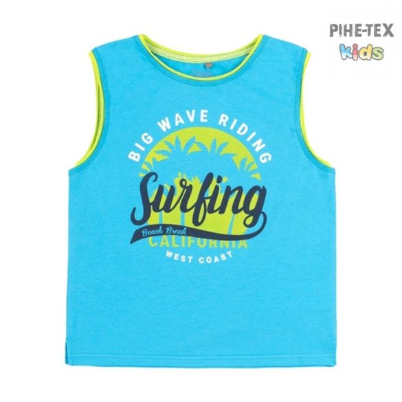 Bembi kék, fiú nyári trikó, Surfing felirattal  (FB699)