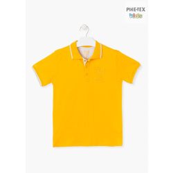   Losan fiú rövid ujjú póló, sárga, hímzett mintával, Wild free felirattal (013-1633AL)
