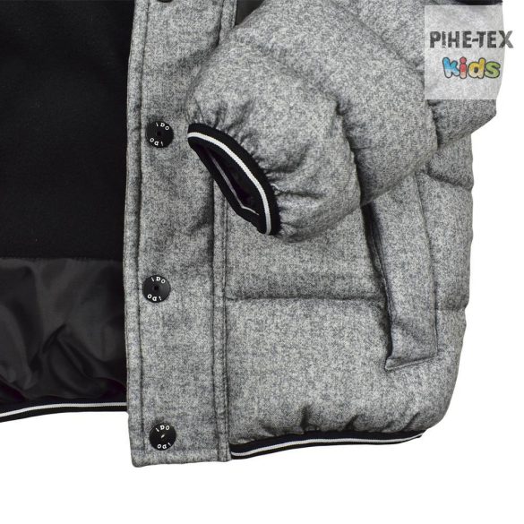 iDO fiú, szürke, levehető kapucnis, steppelt kabát (K595/00-6LE7)