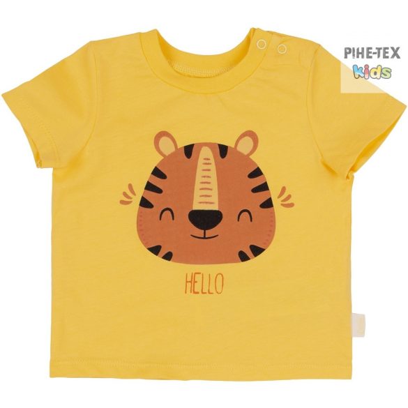 Bembi sárga, kisfiú póló, tigris mintával (FB691)