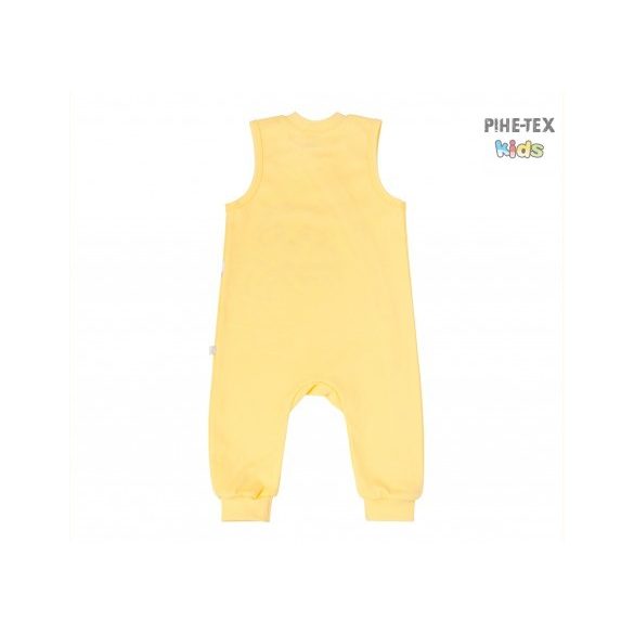 Bembi újszülött kislány 3 részes szett sárga,mosómedve mintával-felirattal (KP221)