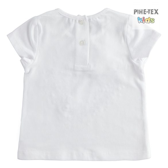 iDO lány, fehér rövid ujjú póló, nyomott és strasszköves mintával, Dream felirattal (J755/00-0113)