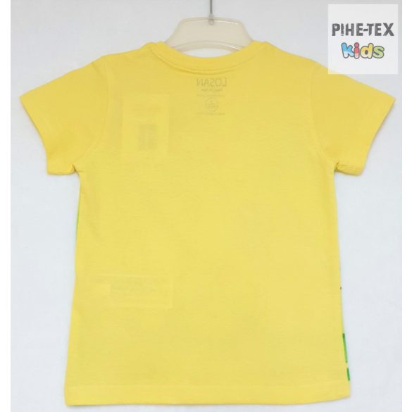 Losan fiú sárga, rövid ujjú póló, nyomott mintával (015-1208AL)
