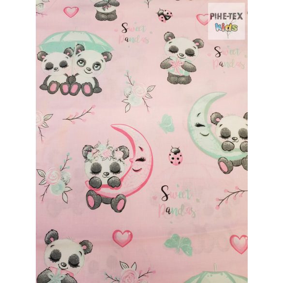 Sweet Panda rózsaszín textil (579/R)